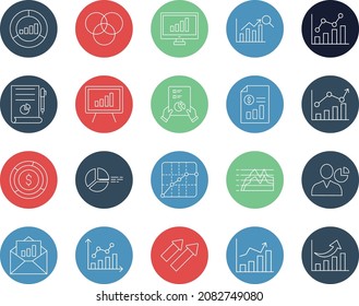 Chart And Graph Isolated Vector icon which can easily modify or edit

