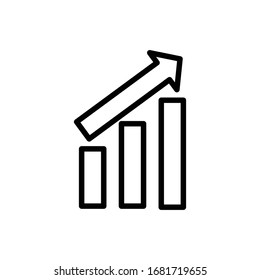 Chart and graph line icon vector illustration