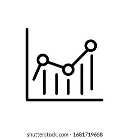 Chart and graph line icon vector illustration