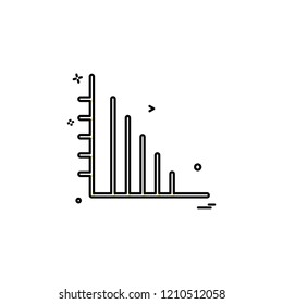 chart graph report up icon vector design