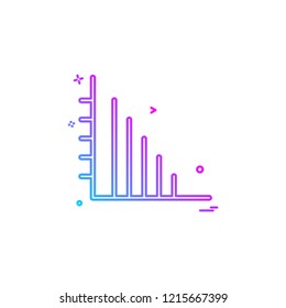 chart graph report up icon vector design