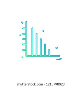 chart graph report up icon vector design