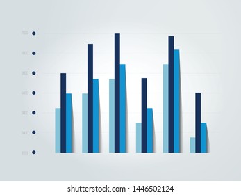 Chart, graph, scheme. Simply color editable. Infographics element. Vector.