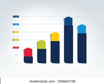 Chart, graph, scheme. Simply color editable. Infographics element. Vector.