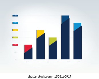 Chart, graph, scheme. Simply color editable. Infographics element. Vector.