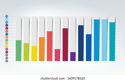 Chart, graph, scheme. Simply color editable. Infographics element. Vector.