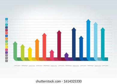 Chart, graph, scheme. Simply color editable. Infographics element. Vector.