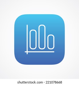 Chart Graph sign pictogram. Vector symbol icon. Simple flat metro design style. ESP10