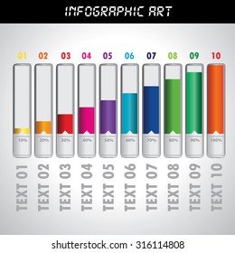 Chart, graph. Simply color editable. graphic  elements.