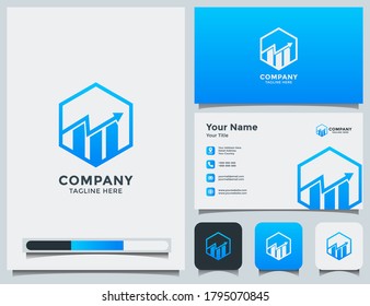 chart, graphic, business financial logo and business card