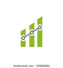 Chart graphic icon logo design inspiration for business presentation vector template