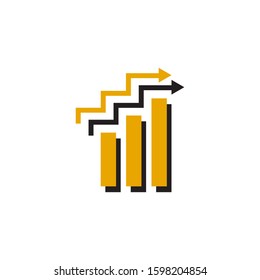 Chart graphic icon logo design inspiration for business presentation vector template