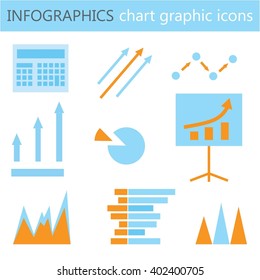 Chart graphic icons.