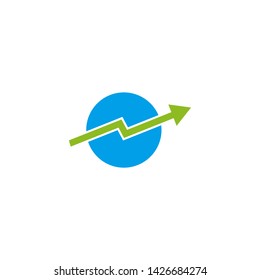 Chart graphic logo design vector template for business activity
