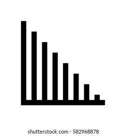 Chart, graphic mini line, icon, background and graphic. The icon is black and white, linear  flat, vector, pixel perfect, minimal, suitable for web and print.