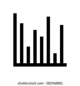 Chart, graphic mini line, icon, background and graphic. The icon is black and white, linear  flat, vector, pixel perfect, minimal, suitable for web and print.