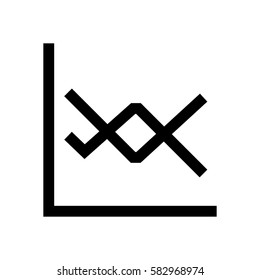 Chart, graphic mini line, icon, background and graphic. The icon is black and white, linear  flat, vector, pixel perfect, minimal, suitable for web and print.