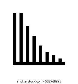 Chart, graphic mini line, icon, background and graphic. The icon is black and white, linear  flat, vector, pixel perfect, minimal, suitable for web and print.