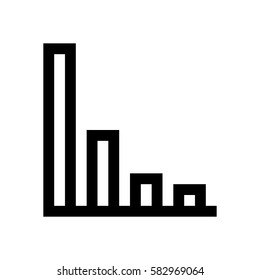 Chart, graphic mini line, icon, background and graphic. The icon is black and white, linear  flat, vector, pixel perfect, minimal, suitable for web and print.