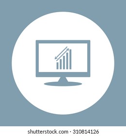 chart with green and red arrows. icon. vector design