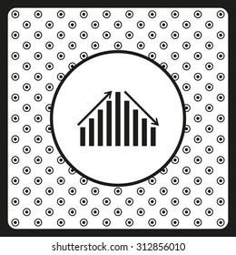 chart with green and red arrows. icon. vector design