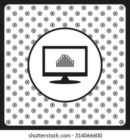 chart with green and red arrows. icon. vector design