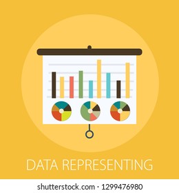 Chart Growing Presentation Icon - Rising Graph For Business Income And Profit Growth Monthly Vector Eps 10