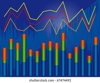 Chart the growth of our business. Vector illustration