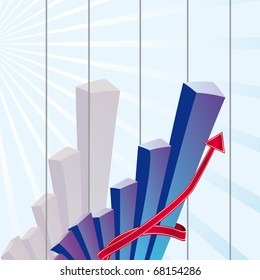 Chart the growth of our business. Vector illustration
