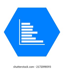 Diagramm und Hexagon auf Weiß