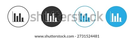 Chart histogram icon drawing clipart symbol . Vector illustration