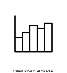 Chart histogram icon Flat fill set collection