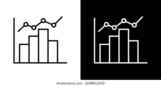 Chart histogram icon Graphic vector set for ui design