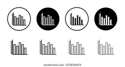 Chart histogram icon Isolated flat vector in outline