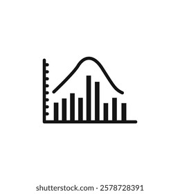 Chart histogram icon Thin line art collection