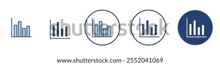 Chart histogram icon Thin line art isolated