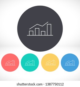 chart icon 10 EPS. lorem ipsum Flat Design JPG