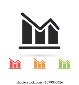 chart icon 10 EPS. lorem ipsum Flat Design JPG