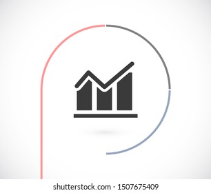 chart icon 10 EPS. lorem ipsum Flat Design JPG