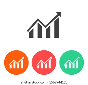chart icon 10 EPS. lorem ipsum Flat Design JPG