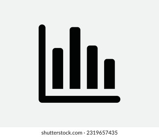 Chart Icon Bar Diagram Graph Statistic Business Finance Progress Data Economy Black White Sign Symbol Illustration Artwork Graphic Clipart EPS Vector