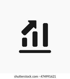 Chart icon bar symbol for web site design