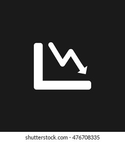 Chart icon bar symbol for web site design, logo, app, UI. Vector illustration.