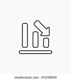 Chart icon bar symbol for web site design, logo, app, UI. Vector illustration.