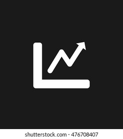 Chart icon bar symbol for web site design, logo, app, UI. Vector illustration.