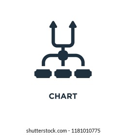 Chart icon. Black filled vector illustration. Chart symbol on white background. Can be used in web and mobile.