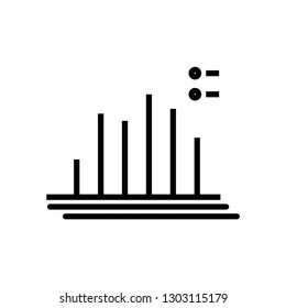 Chart icon. Business data sign