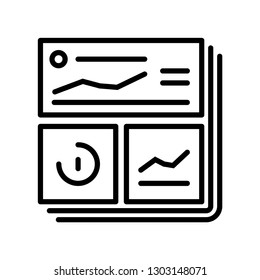 Chart icon. Business data sign