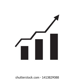 chart icon for business, diagram icon vector