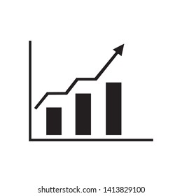 chart icon for business, diagram icon vector